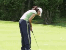 Golf - Pillar (SJV) putts on red 1 (TOC)