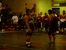 Farrington's Keith Chargualaf Tuilaepa pins Kahuku wrestler- OIA East Wrestling Dual Meet