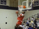 Jamal Olasewere dunks in the semis