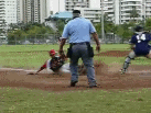 Iolani #21 Buen Hatanaka  pop out - #6 Jesen Park  Slide Home vs Kamehameha-Kapalama
