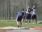 Boys Shot Put: Stone Bridge's David Wang Winning Throw out of the Pit!