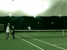 Tielman wins nice point at net