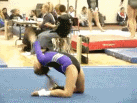 Gym CONF. INDIANA-Bloomington South's Langley on floor exercise
